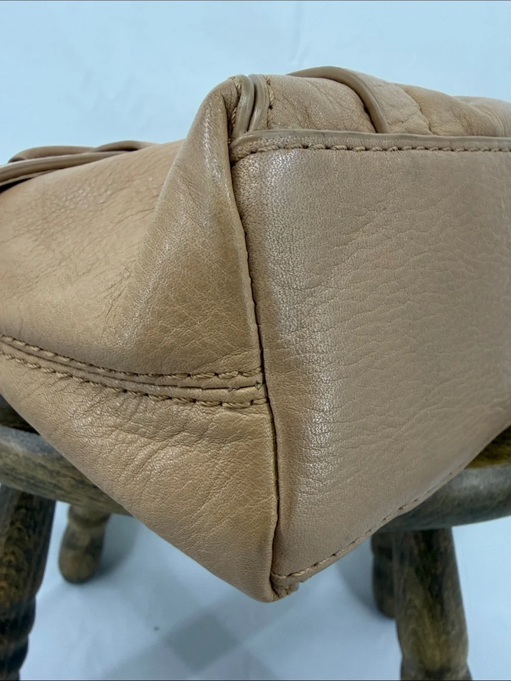 Botkier Flatiron Mini Satchel Small Camel Tan Leather Purse Crossbody Bag